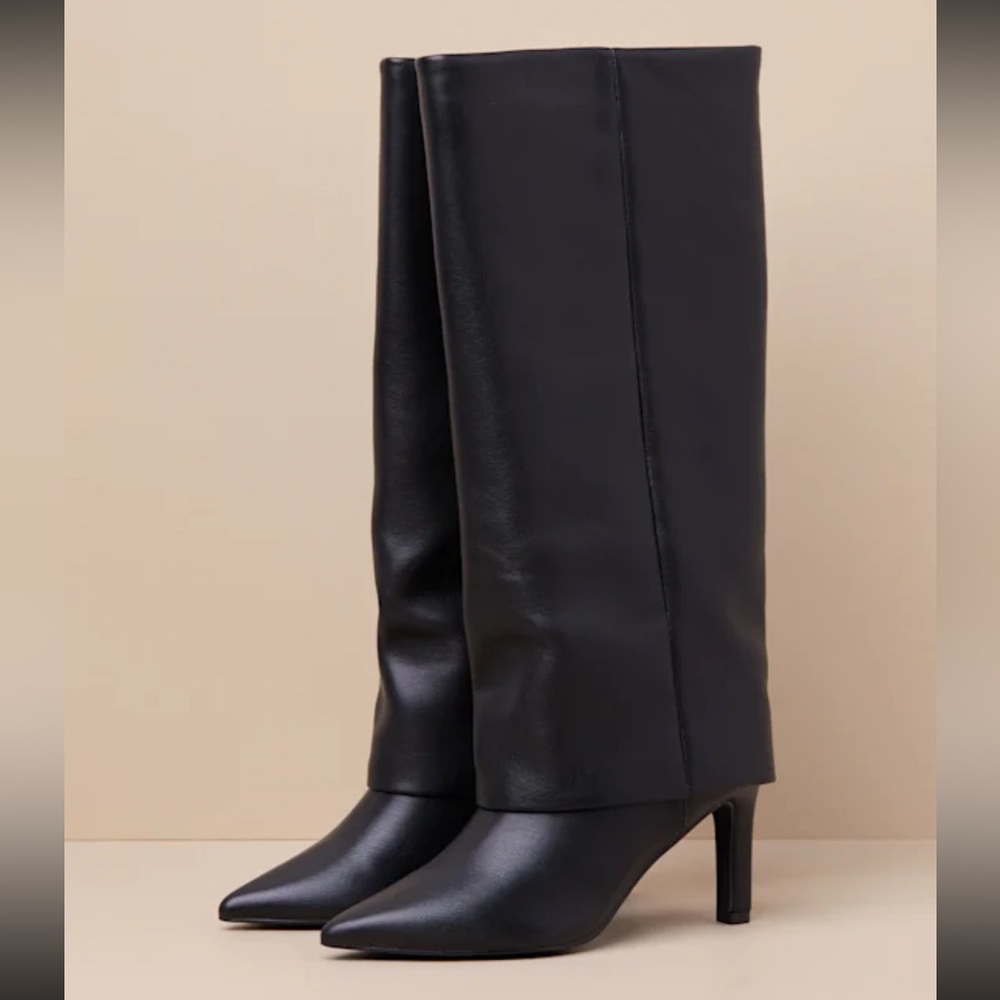 Black Fold-over Boots